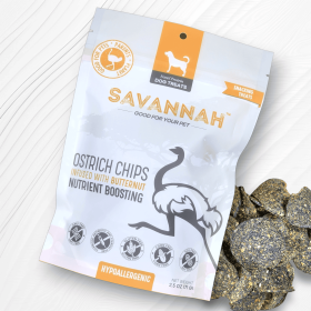 Ostrich Chips with Butternut : The Flavorful, Hypoallergenic Treat for Dogs with Sensitive Stomachs