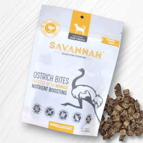 Ostrich Bites with Mango : The Tropical, Nutrient-Rich Treat for Dogs