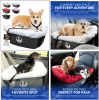 FidoRido - red/black paws fleece Car Seat with Small harness