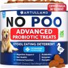 No Poo Chews for Dogs Puppy Coprophagia Stool Eating Deterrent Prevent Dog from Eating Poop Stop Eating Poop Treats with Probiotics & Enzymes Immune D
