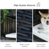 Wicker Dog House Raised Rattan Puppy Bed Cat Shelter for Indoor Outdoor Garden Patio Pet Sofa with Removable Cushion for Medium Sized Pet Brown