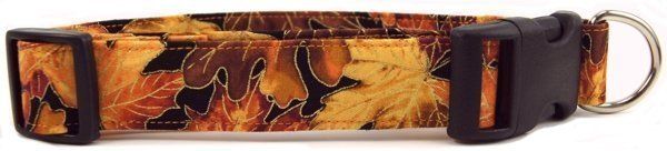 Autumn Leaves Dog Collar (Option: X-Small)