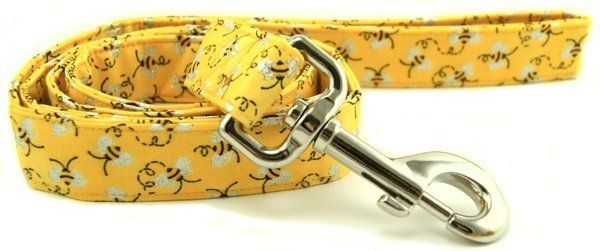 Metallic Bumble Bees Dog Leash (Option: X-Small)