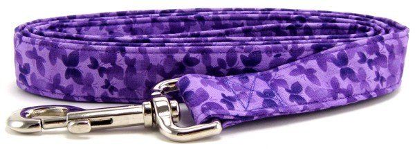 Purple Butterflies Dog Leash (Option: X-Small)