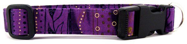 Purple Stripe Batik Dog Collar (Option: X-Small)