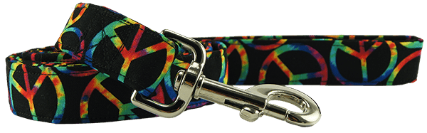 Rainbow Peace Signs Dog Leash (Option: Small)