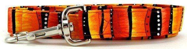 Red Hot Stripes Dog Leash (Option: X-Small)