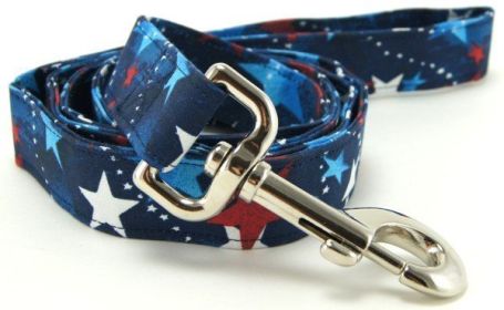 Red White & Blue Shooting Stars Dog Leash (Option: X-Small)