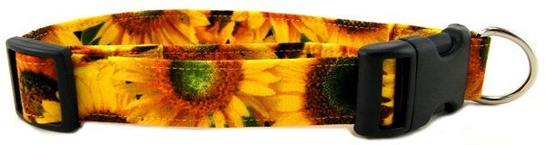 Sunny Sunflowers Dog Collar (Option: X-Small)