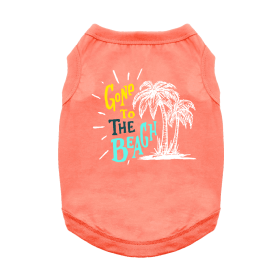 Gone To The Beach Dog Shirt (Color: Coral, size: X-Small)