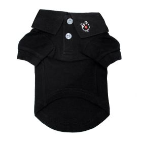 Solid Dog Polo (Color: Jet Black, size: X-Small)