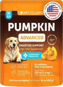 Pumpkin Powder for Dogs Digestive Support Fiber Supplement for Constipation for Gut Balance Healthy Skin Digestion Anal Glands Firm Stool Poop (size: 16 Oz)